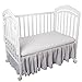 Grey Baby Muslin Crib Skirt CO-AVE Dust Ruffle Crib Bed Skirt Cotton for Baby Boys and Baby Girls 15