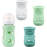 3 Pack Silicone Sleeves for Avent Natural Glass Baby Bottles 8 oz | Anti Breakage Baby Bottle Holder, Compatible Philips AVENT Glass Natural Baby Bottle 8 oz, BPA Free
