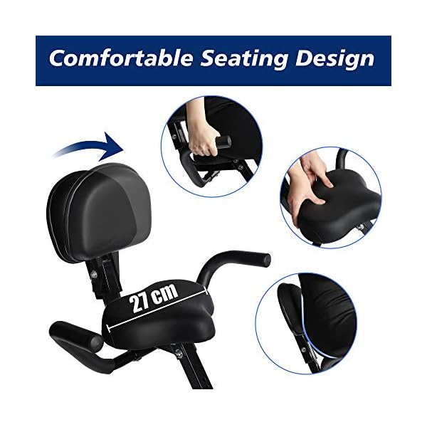 TOLEAD-Exercise-Folding-Bike-2-in-1-Magnetic-Upright-Recumbent-F-bike-with-Arm-Resistance-Bands-Heart-Monitor-and-Adjustable-Seat-Perfect-for-Home-WorkoutIndoor-Gym-BlackImproved-Version TOLEAD Magnetic Resistance Exercise Bike Upright Foldable Bikes with LCD Monitor Adjustable Seat Heart Rate Monitors…