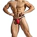MuscleMate Men's Thong G-String Underwear, Men's Hot Thong G-String T-Back Underwear, Stretch Fit. Red