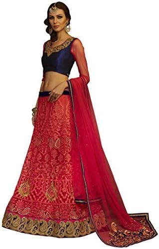 Amazing Embroidered Fancy Designer Wedding &amp; Festive Semi-Stitched Lehenga Choli with Dupatta By OCCEANUS