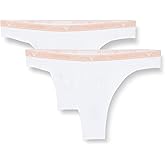 Emporio Armani womens Women's Essential Studs Logo 2-pack Thong