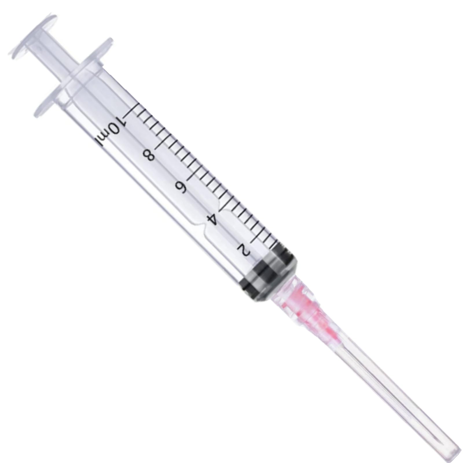 Photo 1 of 100 Pack - 10ml/cc Luer Lock Plastic Syringe with Needle 18Ga, Lab Measuring Tools for Industrial Dispensing, Science Lab and Plant Injection Supplies