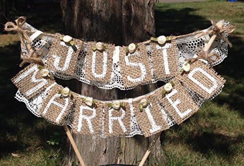 Wedding Cake Topper mini banner garland Rustic Just Married Handmade, All The Best Card Boxes