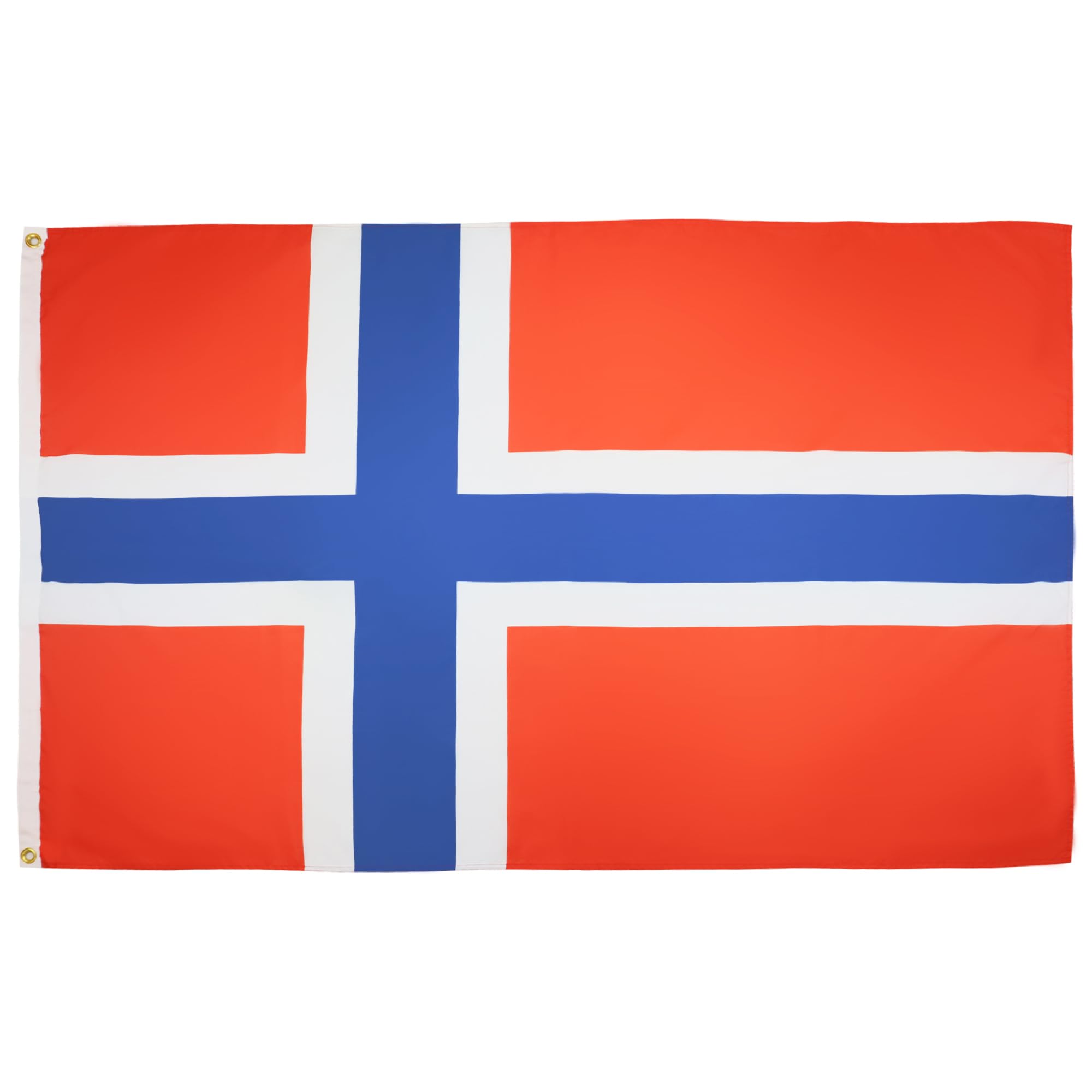 AZ FLAG - Norway Flag - 3x5 Ft - Light Polyester Norwegian Banner with Two Brass Eyelets - Fade Resistant - Vivid Colors - 3' x 5' Feet - 150x90 Cm — image 1