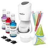Hawaiian Shaved Ice S900A Shaved Ice and Snow Cone Machine with 3 Flavor Syrup Pack and Accessories