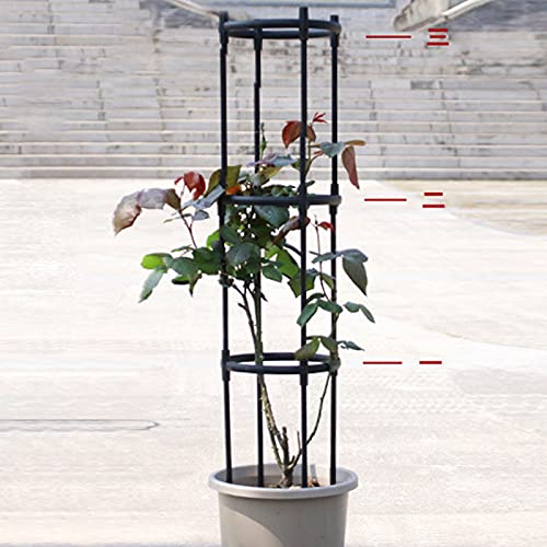 MOOVGTP Garten-Rankgitter für Kletterpflanzen, 1,8 m Metall-Spalier Blumenstütze Garten Obelisk Spalier Schmiedeeisen… – Bild 7