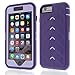Apple iPhone 6 Plus Drop Tech Dark Purple Light Purple Gumdrop Cases Silicone Rugged Shock Absorbing Protective Dual Layer Cover Case