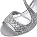 ELEGANTPARK High Heel Sandals for Women Peep Toe Ankle Straps Sandals Buckle Satin Evening Party Prom Wedding Bridal Shoes