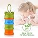 Accmor 3 Layers Baby Milk Powder Formual Dispenser, Baby Feeding Travel Storage Container with Handle, Non-Spill Stackable Snack Storage Container, BPA Free