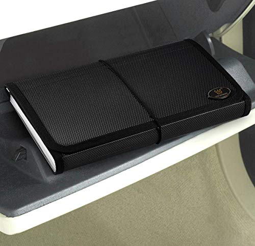 Glove Box Console Organizer with 13 Pockets, UBAYMAX Car Vehicle Auto OCD Document Holder Case Armrest Storage Wallet for Owners Manual Car Registration Insurance Card Tire Gauge Changes (Black)