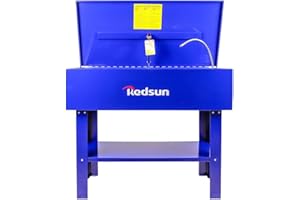 REDSUN Red Sun Parts Washer 40 Gallon Cabinet Electric Solvent Pump Portable Automotive Parts Cleaner with Shelf Tank for Wheel Bearings, Gears, and carburetors…