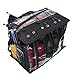 Knitting Organizer By Besti: Portable Knitting Yarn Storage Bag With Multiple Pockets, Individual Compartments, Carrying Shoulder Strap - Clear Plastic Tote Bag For Needles, Crochets & Threads (Black)