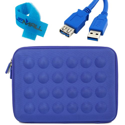 BIRUGEAR EVA Zipper Hard Storage Case + 6 Feet USB 3.0 SuperSpeed A Male to A Female Extension Cable for 13.3inch Macbook, Macbook Pro, Macbook Air, Acer, Asus, Dell, Lenovo YOGA 13.3 ,Toshiba Laptop withCable Tie