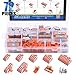 Glarks 108Pcs Buckle and Screw Set, 36Pcs PCT-212, PCT-213, PCT-214, PCT-215, PCT-218, PCT-2-2, PCT-2-3 Compact Wire Connectors with Buckle and Screw for Wires Connecting