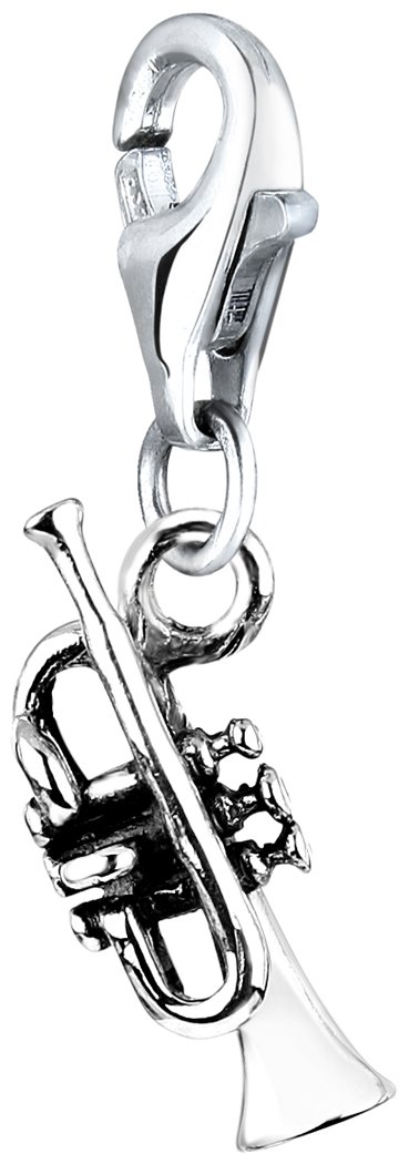 Nenalina Charm Trumpet Pendant, for All Brands of Charm Bracelets and Necklaces, Made of 925 Sterling Silver, 713116-000