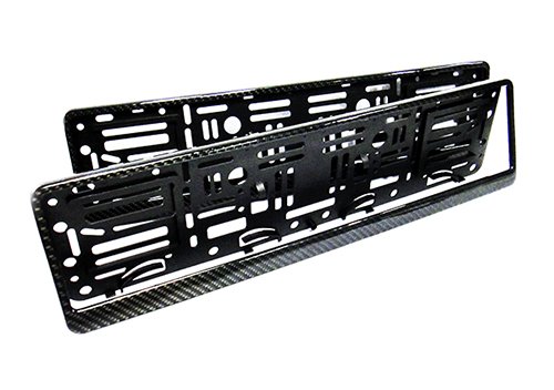 2x Genuine Real 3d Carbon Fibre Fiber Car Licence