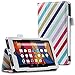 Fire Case (5th Generation - 2015 release), ULAK Slim PU Leather Folio Flip Stand Case Cover for Amazon Fire Tablet, 7
