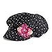 Glitter Sequin Trim Newsboy Style Relaxed Fit Cap ,Black ,One Size