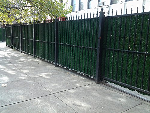 e-joy Artificial Hedge Fence Privacy Screen for Chain Link fence Outdoor Faux Hedge Privacy Screen Fence (Covers 10 Lineal Feet of fence) 5x10 by