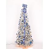 6 ft Snow Frosted Spruce Prelit Pull Up Tree