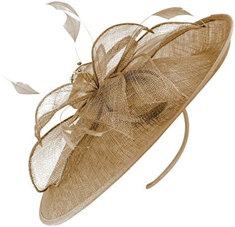 Failsworth Millinery Sinamay Leaves Disc In Gold-Silver, Size: One Size