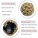 Wavy Chignon Hairpieces Clip in on Synthetic Hair Bun Plastic Combs Bride Updo Hair Extensions Accessory Ribbon Ponytail 24 Blonde