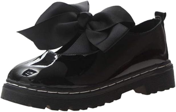 Amazon ローファー レディース 女子 学生 子供 通学靴 小さいサイズ 大きいサイズ 女性のファッション弓革靴フラット泡靴学生靴単色 Goennローファー モカシン