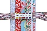 Assorted Seasons Fold Over Elastic Set: Winter Snowflake, Valentine Hearts, Warm Floral, Autumn Fall Leaves & Happy Birthday (10 Yards: 2 Yards of each Print)