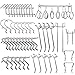 Pegboard Hooks Assortment - 81Pcs Peg Hook Organization with Peg Locks