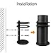 Fintie Aluminum Wall Mount Stand for Amazon Echo Plus / Echo (1st Generation) - Enhanced Strength and Stability Metal Holder Station, Black