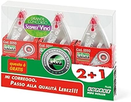 Correttore A Nastro LEBEZ 4.2mm X 7m - Confezione Da 20 Pezzi Mini Roller - Foto 7