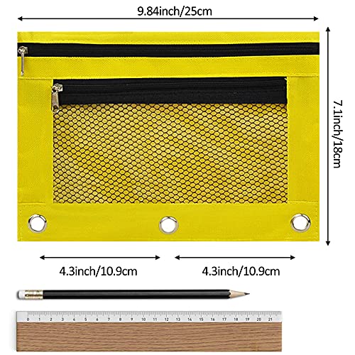 KINGTLE Pencil Pouch for 3 Ring Binder, Binder Zipper Pouch, Pencil