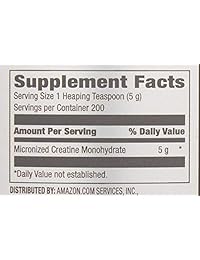 Amazon Brand - OWN PWR Polvo monohidrato de creatina micronizada, sin sabor, 1
