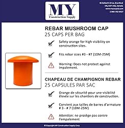 MYCS Mushroom Rebar Cap (25 Pack) - Rebar