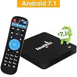 Android 7.1 TV Box, SMALLRT X2 4K HD Smart TV Box Support Wifi Quad Core Media Player for Home Entertainment