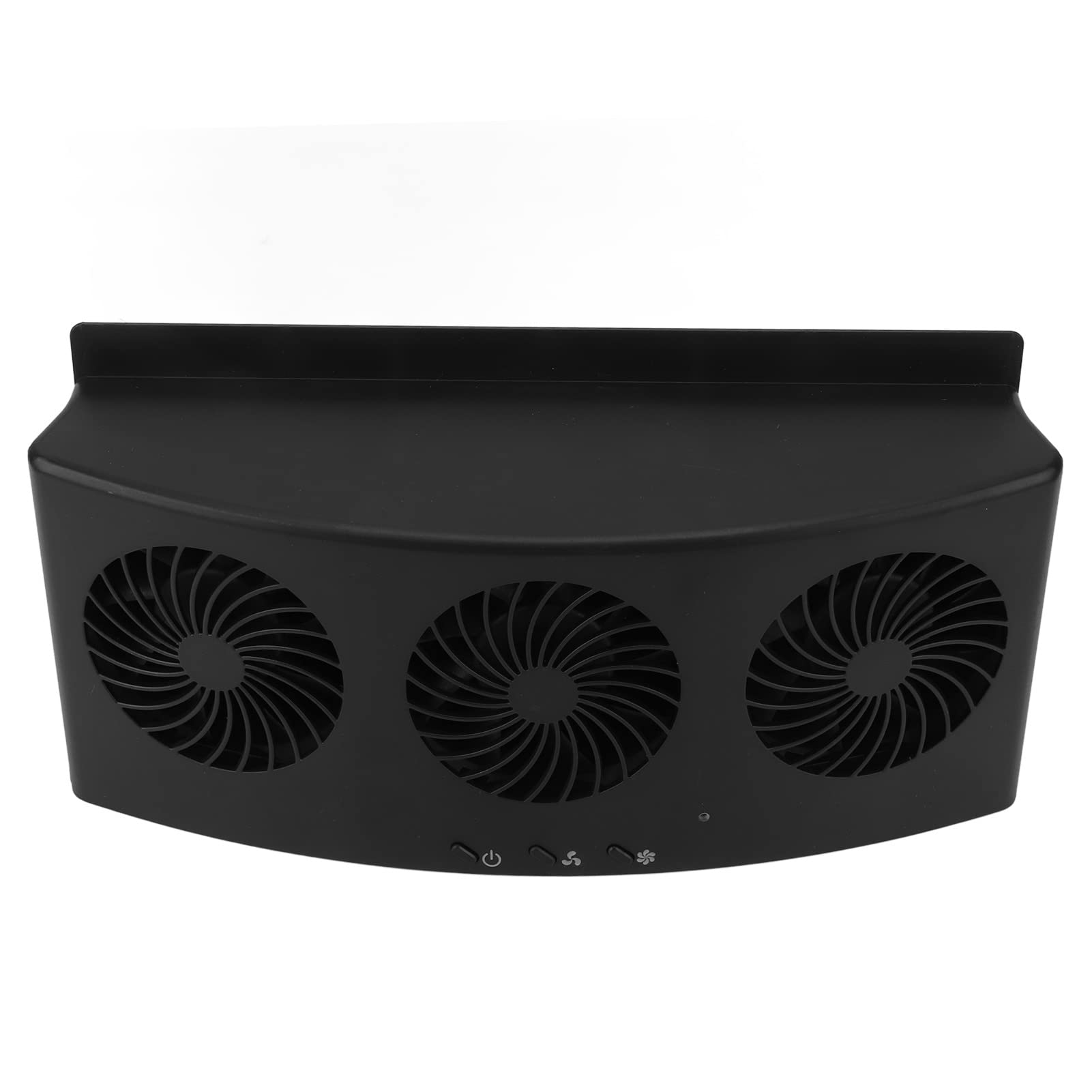 Photo 1 of Car Window Fan Solar Powered, 4000 RPM 3 Fans 2 Levels, Low Noise, Good Heat Dissipation, USB Powered Car Radiators Fan, for All Cars (Black)