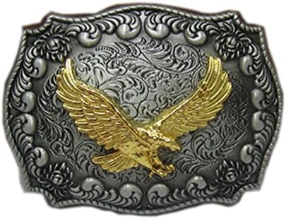 Fashion Mens Western Vintage Belt Buckle American Bald Eagle Buckle/raised Cattle Head/punisher Skull/super Hero/chief of Indian Belt Buckle (1)