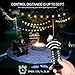 Outdoor Dimmer, 650W String Light Dimmer, Wireless RF Smart Plug-in Outdoor Dimmer Switch - Timer Function/IP65 Waterproof/50FT Control Distance/9.8Ft Extension Cord for Incandescent Strings Lights