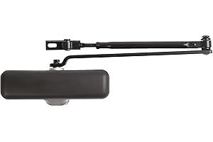 BRINKS Heavy Duty Residential Door Closer UL Listed, White (Matte Black)