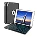 Keyboard Case for 2017 New iPad 9.7 inch/iPad Air, Dansrueus Ultra Slim iPad keyboard Case Cover with Bluetooth, 7 Colors LED Backlit (For iPad Model: A1822/A1823/A1474/A1475/A1476)