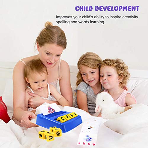 Matching Letter Game,Letter Spelling - Reading Memory Game for Preschool Kindergarten Three - Four Letter Picture Matching Game for Kids Educational Learning Toys for Boys Girls 3 Years and up