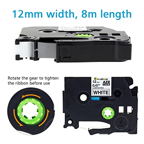 3 Pack Laminated Label Tapes Compatible for Brother P-touch Label Maker TZ TZe 231 TZ-231 TZe-231 Black on White 0.47" (12mm) x 8m (26.2ft) - Thumbnail 2