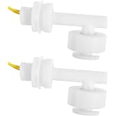 FOCMKEAS 2 Pcs Polypropylene Float Switch, M10, 55 Mm, White | Side Mounted Design, Water Level Sensor, Liquid Level Controller Switch, for Smart Toilet Solar Tank Pool Pump