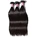 Unice Malaysian Straight Hair 3 Bundles Virgin Human Hair Wefts with Free Part Lace Closure 100% Unprocessed Human Hair Extensions(18 20 22+16Closure)