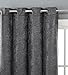 HLC.ME Chevron Thermal Blackout Room Darkening Energy Efficient Window Curtain Grommet Drapes 84