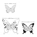 Roser Life Craft Butterflies⎮Decorative Artificial Butterfly Clips⎮Silk Fabric Butterfly Decorations⎮Floral Butterflies⎮Handmade Vintage Ornament⎮Home Party Garden Outdoor Decor Pink (Pack of 12)