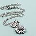 Sunflower charm necklace, flower necklace, personalized necklace, flower jewelry, initial necklace, sunflower jewelry