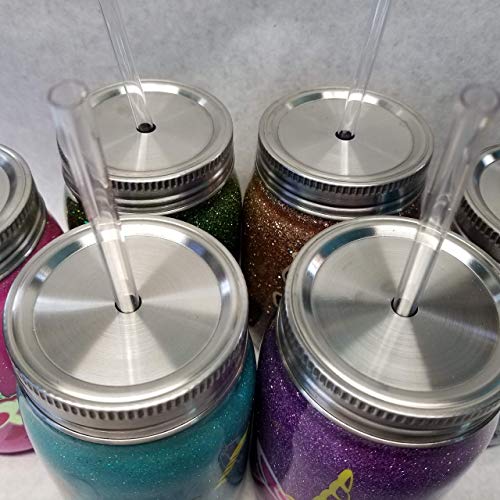 Stainless Steel Travel Mug Glitter Mason Jar - 420 Running Man - Gift - Thumbnail 4
