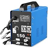 SUNGOLDPOWER MIG 150A Welder Flux Core Wire Automatic Feed Welding AC Welder Gasless Machine Free Mask NO Gas